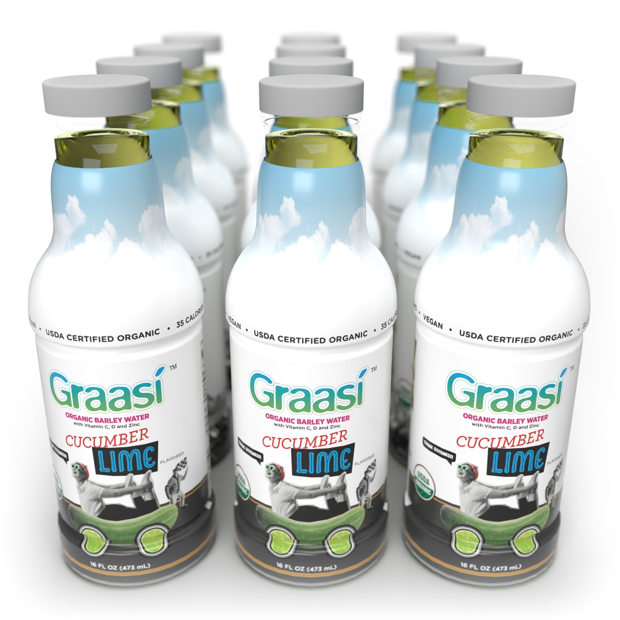 graasi cucumber lime barley water