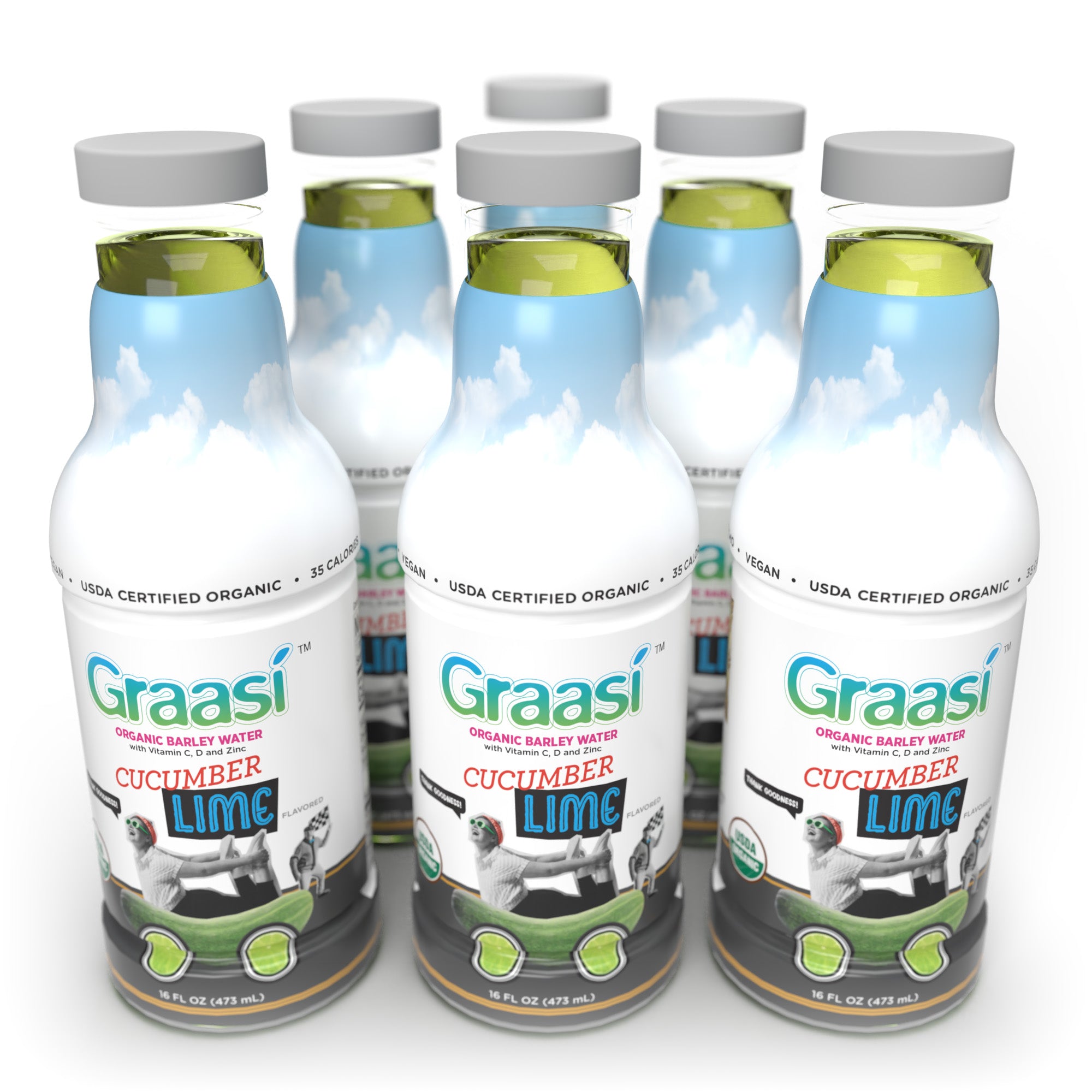 graasi barley grass cucumber lime